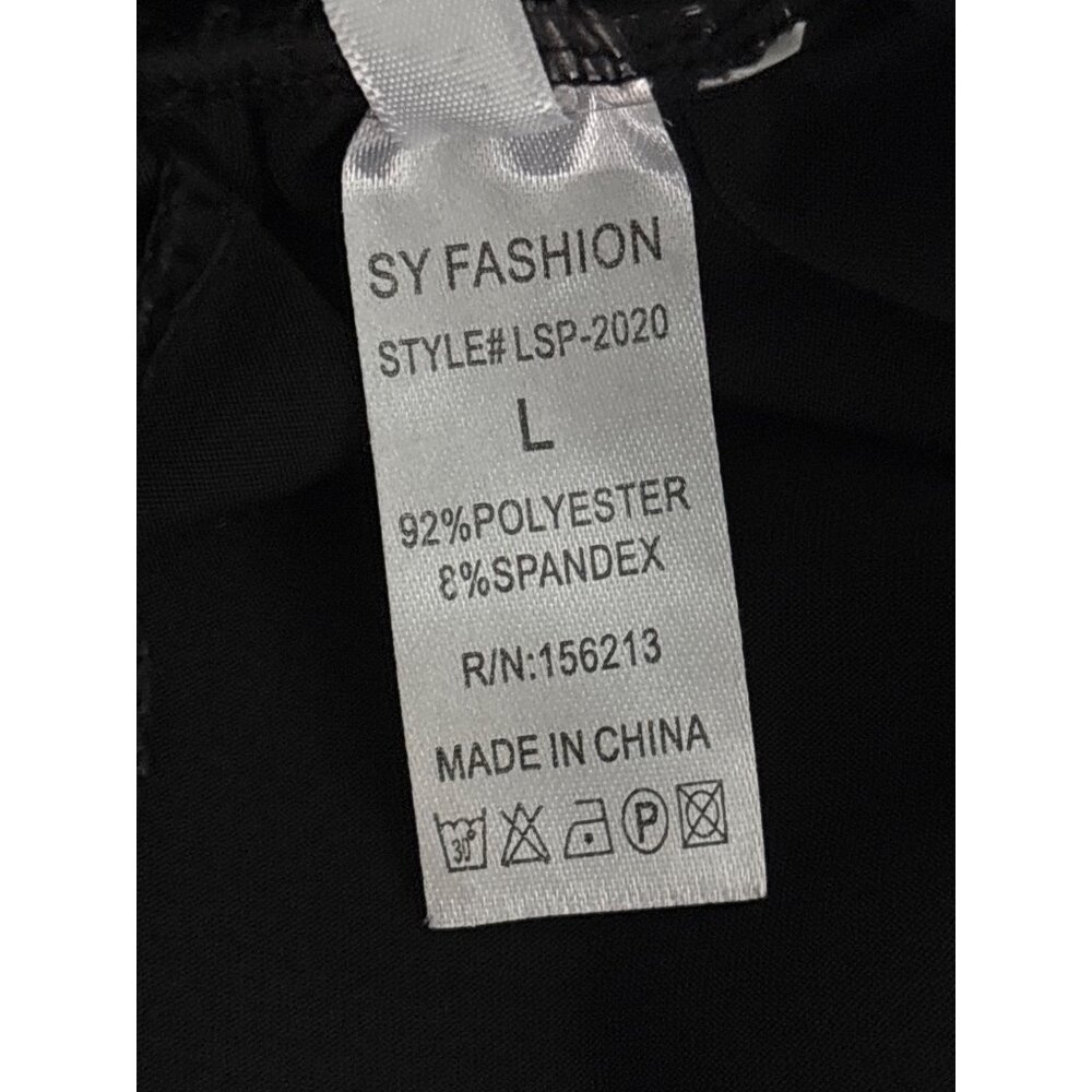 Faux Leather Leggings Bundle Sz L Black & Green Edgy Streetwear High Waist Pants - Picture 10 of 16